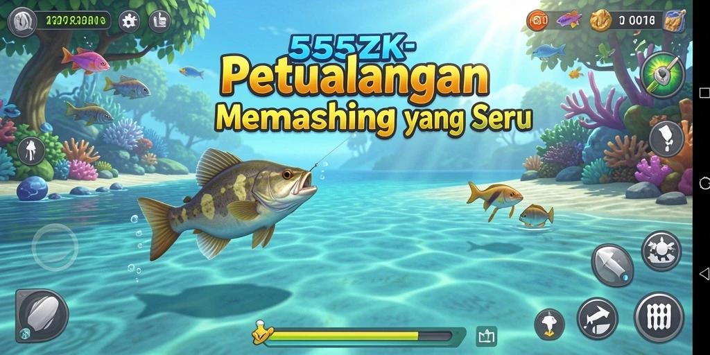 Gameplay seru dalam memancing dengan berbagai jenis ikan.