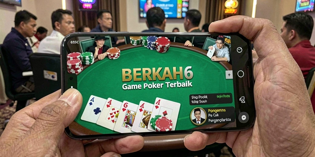 Screenshot gameplay Poker yang menarik dan seru di BERKAH6.