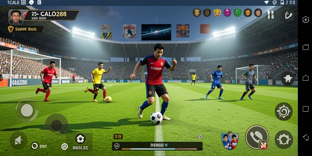 Gameplay seru di CALO288 dengan aksi sepak bola nyata.