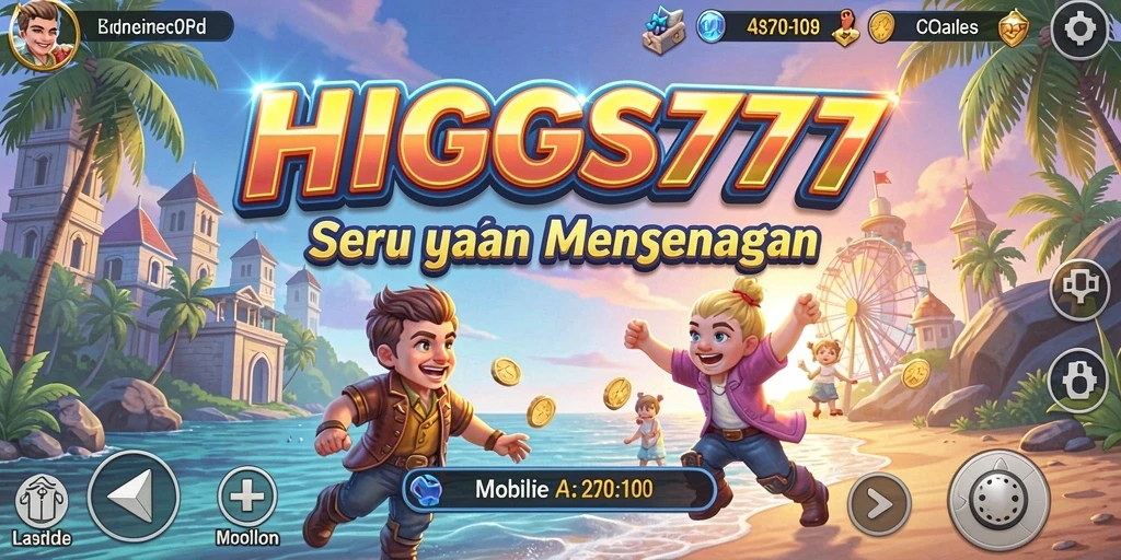 Tampilan gameplay HIGGS777 yang penuh warna dan seru.