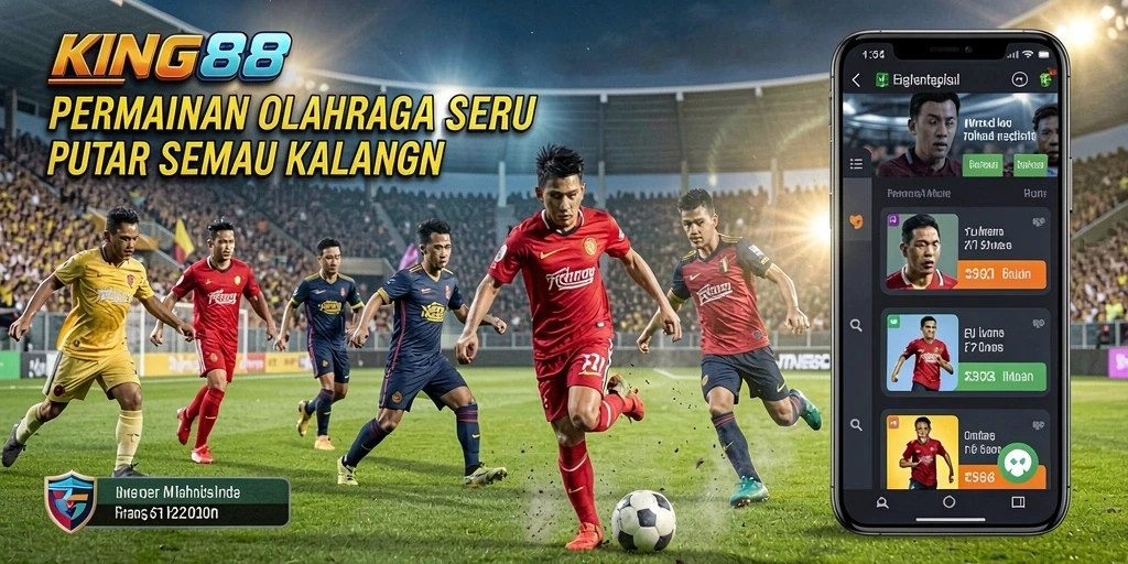 Tampilan gameplay KING88 yang menarik dan penuh aksi olahraga.