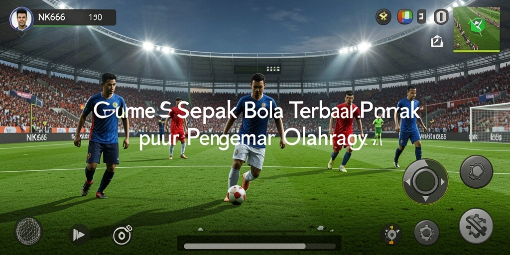 Tampilan gameplay NK666 dengan aksi mendebarkan di lapangan sepak bola.
