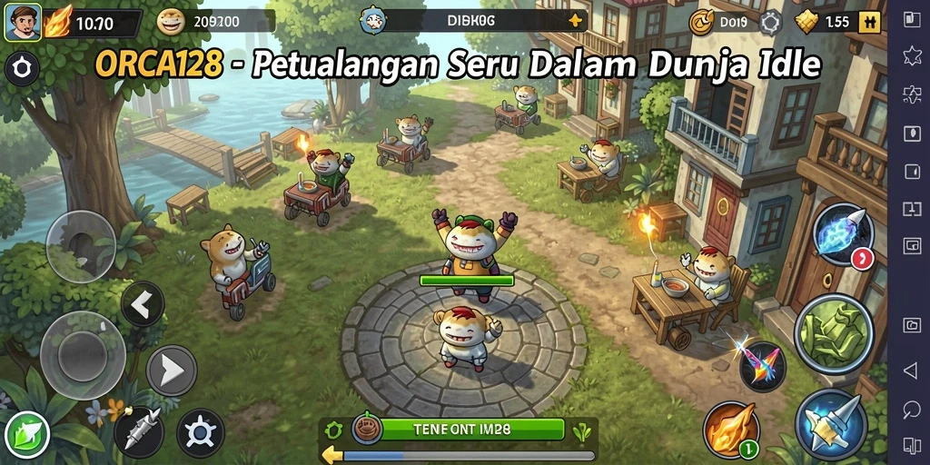 Tampilan gameplay ORCA128 yang menarik dengan elemen Idle yang seru.