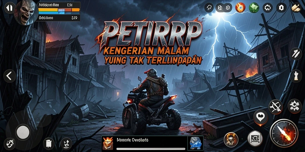 Screenshot menampilkan momen menegangkan dalam gameplay PETIRRP.