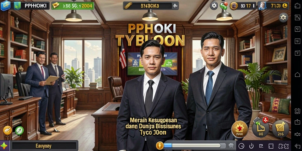 Tampilan gameplay PPHOKI menunjukkan manajemen bisnis yang mengasyikkan.