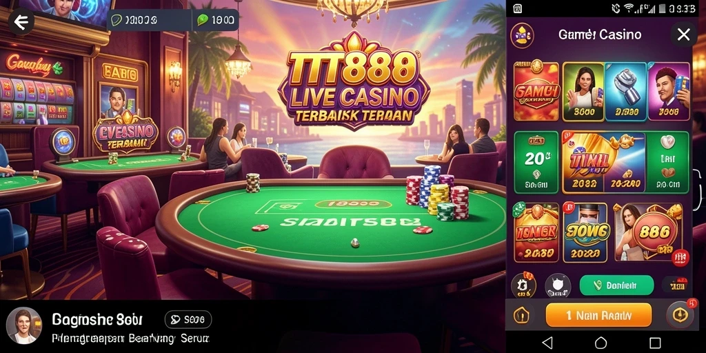 Screenshot gameplay Live Casino TTT888 menampilkan dealer profesional dan pemain yang terlibat.